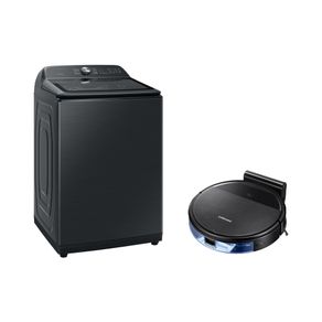 Lavadora Smart Digital Inverter WA23B Black 23kg 127V + Aspirador Robô com conectividade Wi-FI Combo