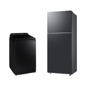 Lavadora Smart Samsung Digital Inverter WA14CG Black 14kg 220V + Geladeira Samsung TMF RT38DG6120B1FZ SmartThings 391L Black Inox Look Bivolt Combo