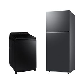 Lavadora Smart Samsung Digital Inverter WA17CG Black 17kg 127V + Geladeira Samsung TMF RT38DG6120B1FZ SmartThings 391L Black Inox Look Bivolt Combo